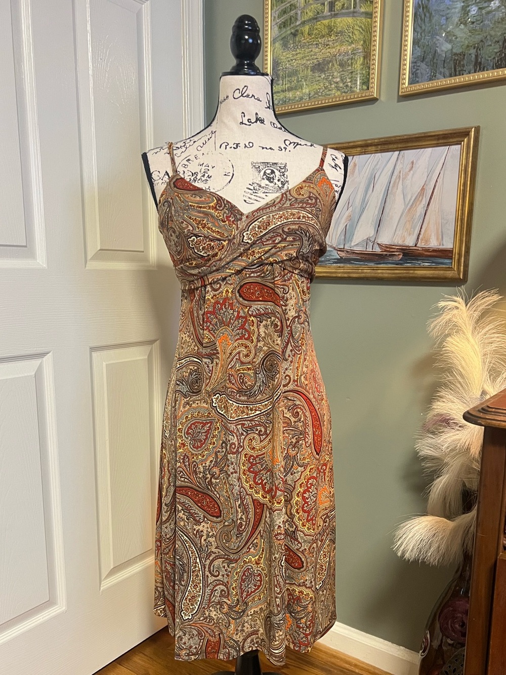 INC whimsy paisley dress